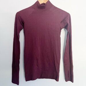 Lululemon Rest Less Mock Neck Dark Adobe Size 2